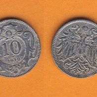 Österreich 10 Heller 1910