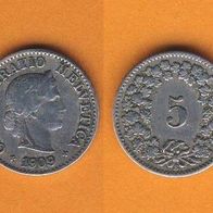 Schweiz 5 Rappen 1909