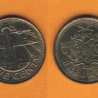 Barbados 5 Cents 2017