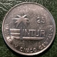 C : Cuba 25 centavos 1989 Stahl (INTUR convertierbar)