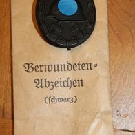 Original Verwundeten Abzeichen in Schwarz 2. Form m. Tüte Top Zustand (4)
