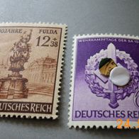 2 Briefmarken-DR/ GDR-1200 Jahre Fulda-Wehrkampftage der SA- postfrisch