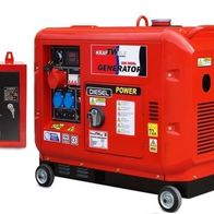 Générateur Diesel 9500W – 3 Ph, 400V/230V, Démarrage électrique, Réservoir 16L