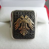 Seldschukischer Adler Design Ring, Silber