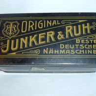 Junker & Ruh J&R, Nähmaschine, Blechdose mit Inhalt