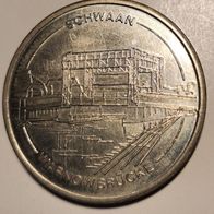 MED : Medaille Schwaan bei Rostock, Warnowbrücke 1980