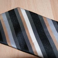 Herren-Krawatte "MONTI", Seide, schwarz/ braun