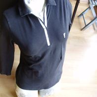 Golfino Poloshirt 7/8 Ärmel schwarz weiße Blende Gr 36