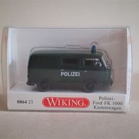 Wiking 1:87 Ford Transit FK 1000 Kasten Polizei tannengrün in OVP 0864 23 (2012)