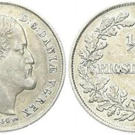 Dänemark 1/2 Rigsdaler 1854 VS "FREDERIK VI." (1848-1863) ss+