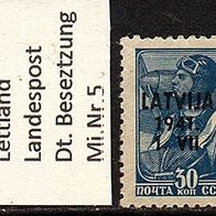 H857 Lettland Landespost während deutscher Besetzung Nr. 5 * *