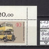 Berlin 1973 Berliner Verkehrsmittel (II): Omnibusse MiNr. 450 postfrisch Eckrand ore