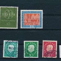 2355 - BRD Briefmarken Michel Nr302-304,312,320 gest Jahrg 1959