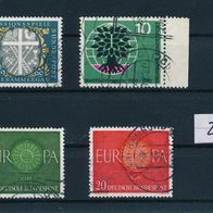 2358 - BRD Briefmarken Michel Nr 326,329,337,338 gest Jahrg 1960