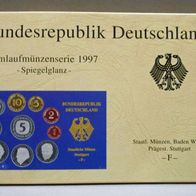 DM - "Kursmünzensatz 1997 F" in PP-Spiegelglanz