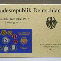 DM - "Kursmünzensatz 1997 G" in PP-Spiegelglanz