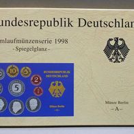 DM - "Kursmünzensatz 1998 A" in PP-Spiegelglanz