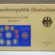 DM - "Kursmünzensatz 1999 A" in PP-Spiegelglanz