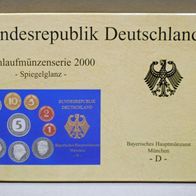 DM - "Kursmünzensatz 2000 D" in PP-Spiegelglanz