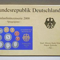 DM - "Kursmünzensatz 2000 G" in PP-Spiegelglanz