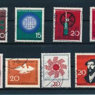 2368 - BRD Briefmarken Michel Nr 429,439-442,444,451,452 gest Jahrg 1964