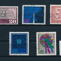 2371 - BRD Briefmarken Michel Nr 475,480,481,482,484 gest Jahrg 1965