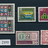 2373 - BRD Briefmarken Michel Nr 468,470,471,482,484 gest Jahrg 1965