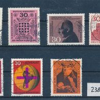 2385 - BRD Briefmarken Michel Nr 534.537,542,544,545 gest Jahrg 1967