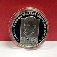 10€ - Münze "100 Jahre Friedensnobelpreis Bertha von Suttner" in Spiegelglanz