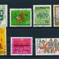 2405 - BRD Briefmarken Michel Nr710,715,716,733,739,741,748 gest Jahrg 1972