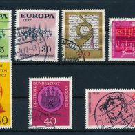 2406 - BRD Briefmarken Michel Nr716,717,733,739,741,750,752 gest Jahrg 1972