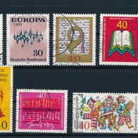 2408 - BRD Briefmarken Michel Nr716,717,733,739,740,741,748 gest Jahrg 1972