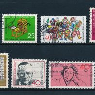 2409 - BRD Briefmarken Michel Nr710,715,738,739,748,750,752 gest Jahrg 1972