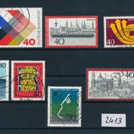 2413 - BRD Briefmarken Michel Nr,753,761,763,769,770,772,788 gest Jahrg 1973