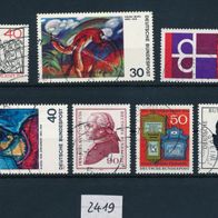 2419 - BRD Briefmarken Michel Nr,795,798,799,806,809,810,825 gest Jahrg 1974