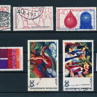 2420 - BRD Briefmarken Michel Nr,795,796,797,798,810,816 gest Jahrg 1974