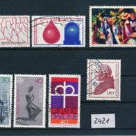 2421 - BRD Briefmarken Michel Nr,796,797,804,805,806,810,816 gest Jahrg 1974