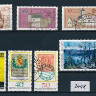 2448 - BRD Briefmarken Michel Nr,962,963,969,970,980,981,986 gest Jahrg 1978