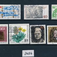 2454 - BRD Briefmarken Michel Nr,1038d,1050,1057,1058,1059,1065,1067 gest Jahrg 1980