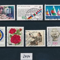 2471 - BRD Briefmarken Michel Nr,1118,1121,1131,1132,1152,1154,1155 gest Jahrg 1982