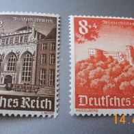 2 Marken Deutsches Reich -1940 Winterhilfswerk-Bauwerke - postfrisch (3 + 2-8 + 4)
