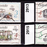 Ts125 - Tschechoslowakei Mi. Nr. 2912 + 2913 + 2914 + 2915 Briefmarkenausstellung o