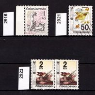 Ts126 - Tschechoslowakei Mi. Nr. 2916 + 2921 + 2923 o