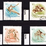 Un037 - Ungarn Mi. Nr. 1472 + 1473 + 1474 + 1475 Olymp. Sommerspiele 1958 Melb. o <