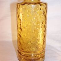 Bernsteinfarbige Bubble Pressglas-Vase, 60/70er Jahre