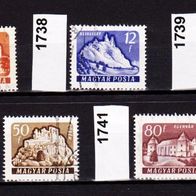 Un062 - Ungarn Mi. Nr. 1737 + 1738 + 1739 + 1740 + 1741 Burgen und Schlösser o