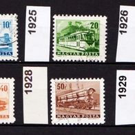 Un077 - Ungarn Mi. Nr. 1924 + 1925 + 1926 + 1927 + 1928 + 1929 Verkehrsmittel o