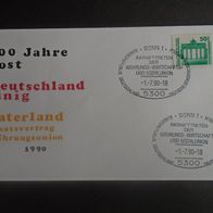 Sonderbriefumschlag BRD:1990 - 500 Jahre Post - MichelNr: DDR 3346 # 2