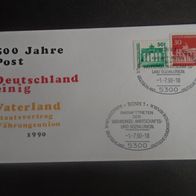 Sonderbriefumschlag BRD:1990 - 500 Jahre Post - MichelNr: 508, DDR 3346