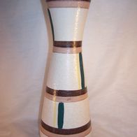 BAY-Keramik Vase, Modell-Nr.- 595-35, Raufaserglasur, handbemalt, 60er * **